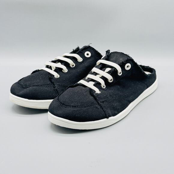 Vionic Shoes Womens 11 Black Canvas Slip On Beach Breeze Sneakers Lace Up - Picture 4 of 13